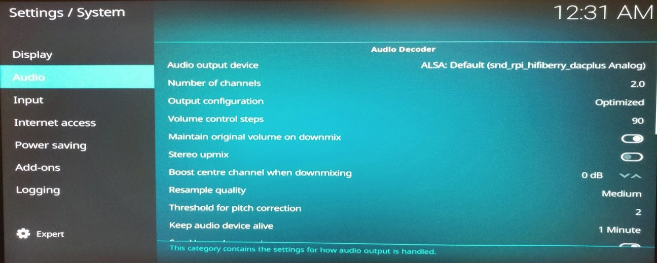 NanoSound software support for Kodi – Nanomesher